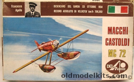 Delta 1/72 Macchi MC 72 Stavebnice Racing Float Plane (MC-72) with Booklet plastic model kit